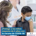 Young boy receiving vaccination