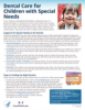 Fact Sheet: Dental Care for Children with Special Needs in English  (PDF, 243.11 KB)